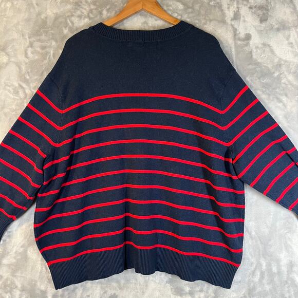 La Ligne X Target Striped Pullover Sweater 4X Nautical Preppy Cashmere Classic - Picture 4 of 10